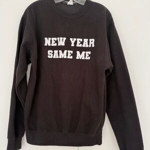 LULUSIMON STUDIO Oversized Black Sweatshirt - Size XS/S